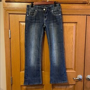 Classic Boot Cut Jeans in Dark Blue